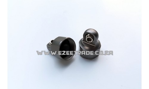 Upper Alloy Shock Caps - GREY - 2Pcs | Rovan Sports